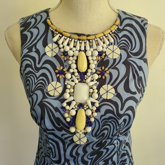 Nanette Lepore Cobalt Buonissimo Sheath Beaded Dress - Picture 3 of 12